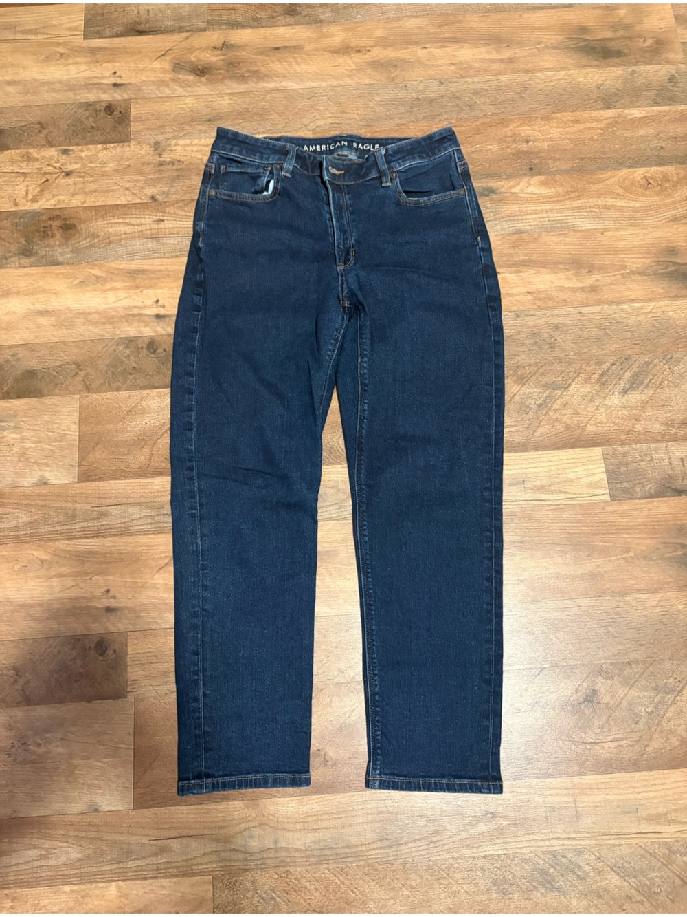 American Eagle Outfitters Dark Indigo Straight-Leg Jeans
